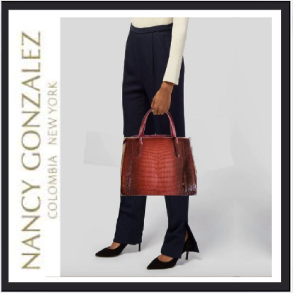 NANCY GONZALEZ Nix Medium Ombre Crocodile Zip Tote Bag